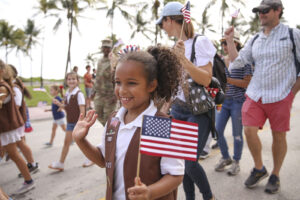 Girl Scout at Veterans Day Parade