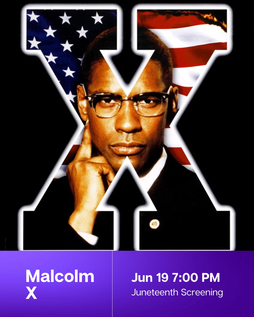 flyer of Malcolm x