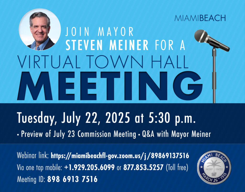 Mayor Steven Meiner Virtual Town Hall Meeting July 22