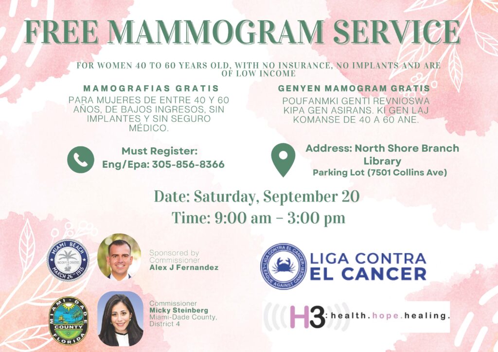 Free Mammogram Service Flyer