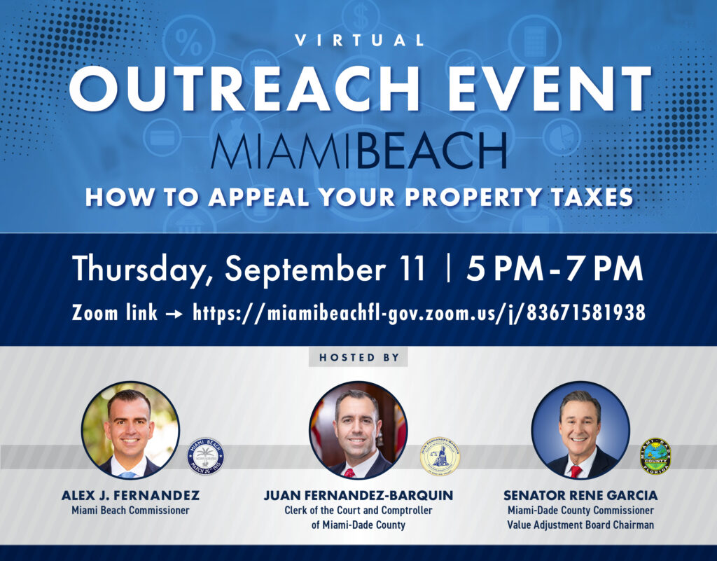 How to Appeal Your Property Taxes: Virtual Outreach Event Flyer