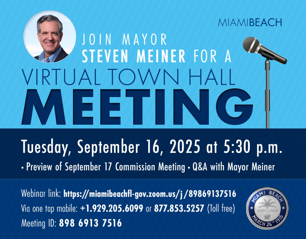Mayor Meiner September 16 Town Hall Flyer