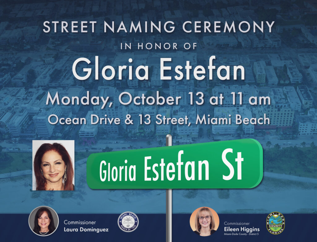 Gloria Estefan Street Naming Flyer