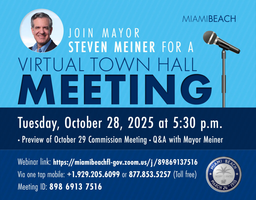 Mayor Meiner Town Hall Flyer October 28