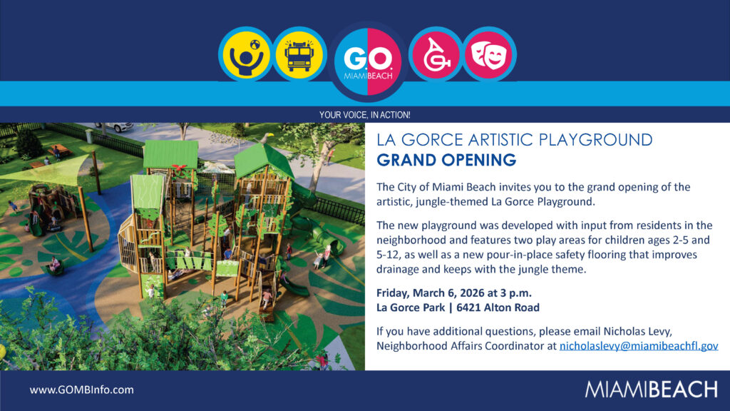 La Gorce Park Opening Flyer