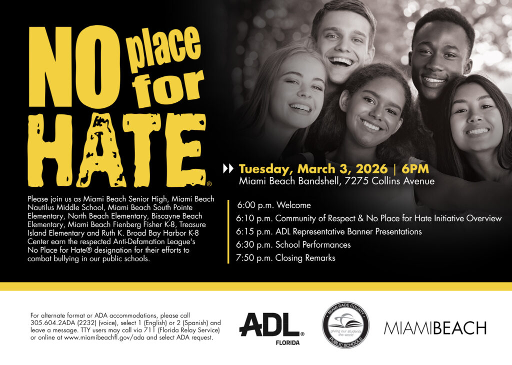 No Place for Hate Event Flyer