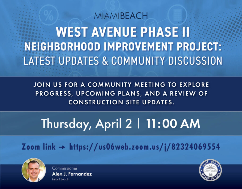 West Ave Virtual Community Meeting Flyer