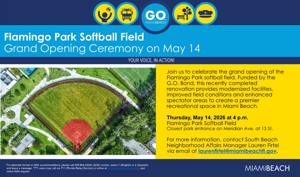 Flamingo Park Softball Grand Opening
