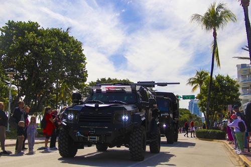Miami Beach Police SWAT vehicles