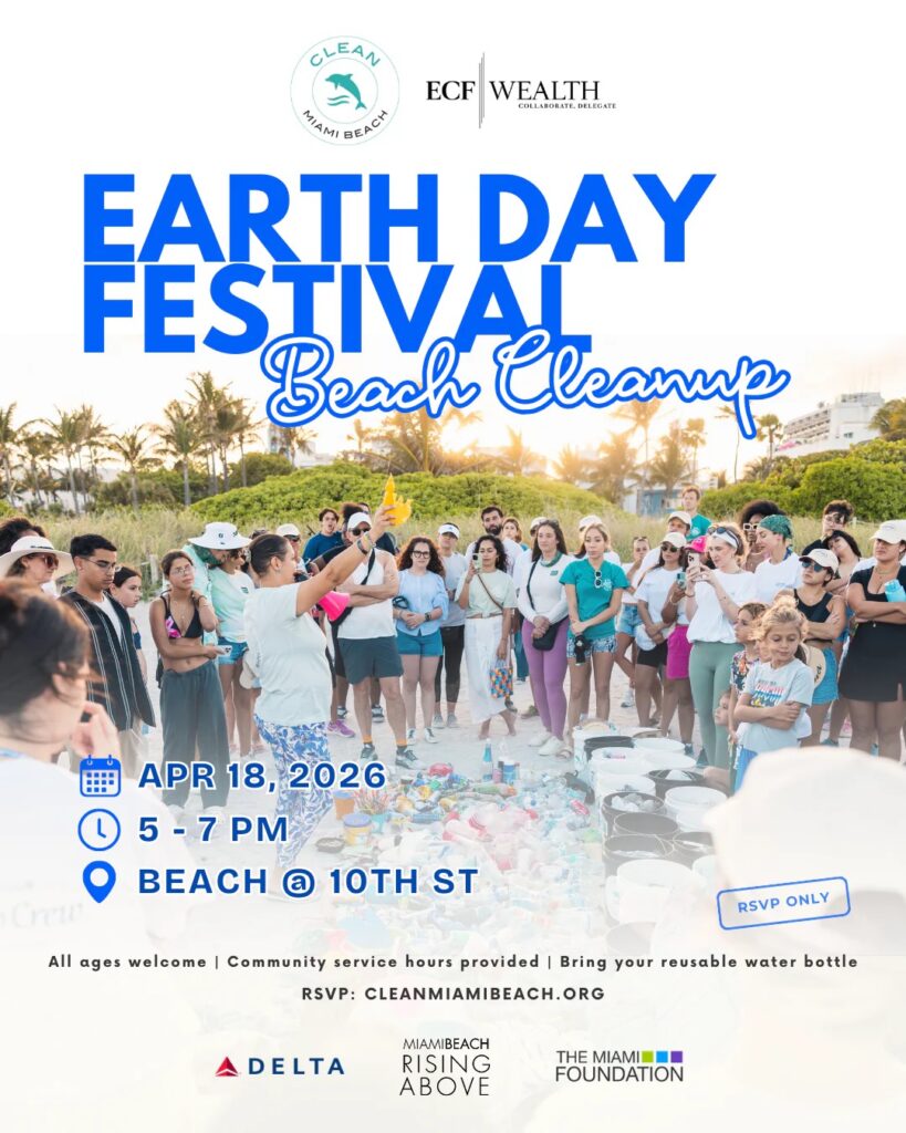 Earth Day Festival Beach Cleanup. Saturday, April 18 from 5 PM to 7 PM at 10 Street beach