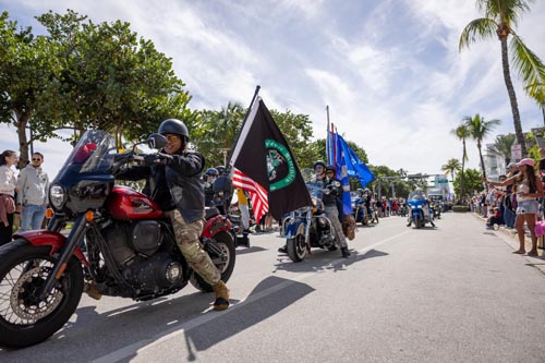 motorcyclists in parade