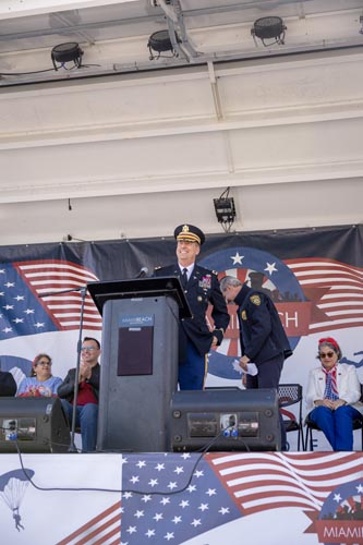 man at podium
