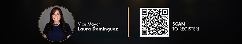 Vice Mayor Laura Dominguez Photo and QR Code Scan Image
