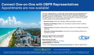 The City of Miami Beach is hosting the Ombudsman and representatives fromthe State of Florida's Department of Business and Professional Regulations