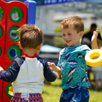 Kids enjoying the City of Miami Beach Kids Fun Zone