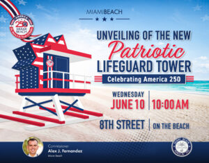 Patriotic Lifeguard Tower Unveiling