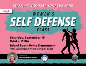 Moncia Matteo-Salinas Self Defense Classes Flyer