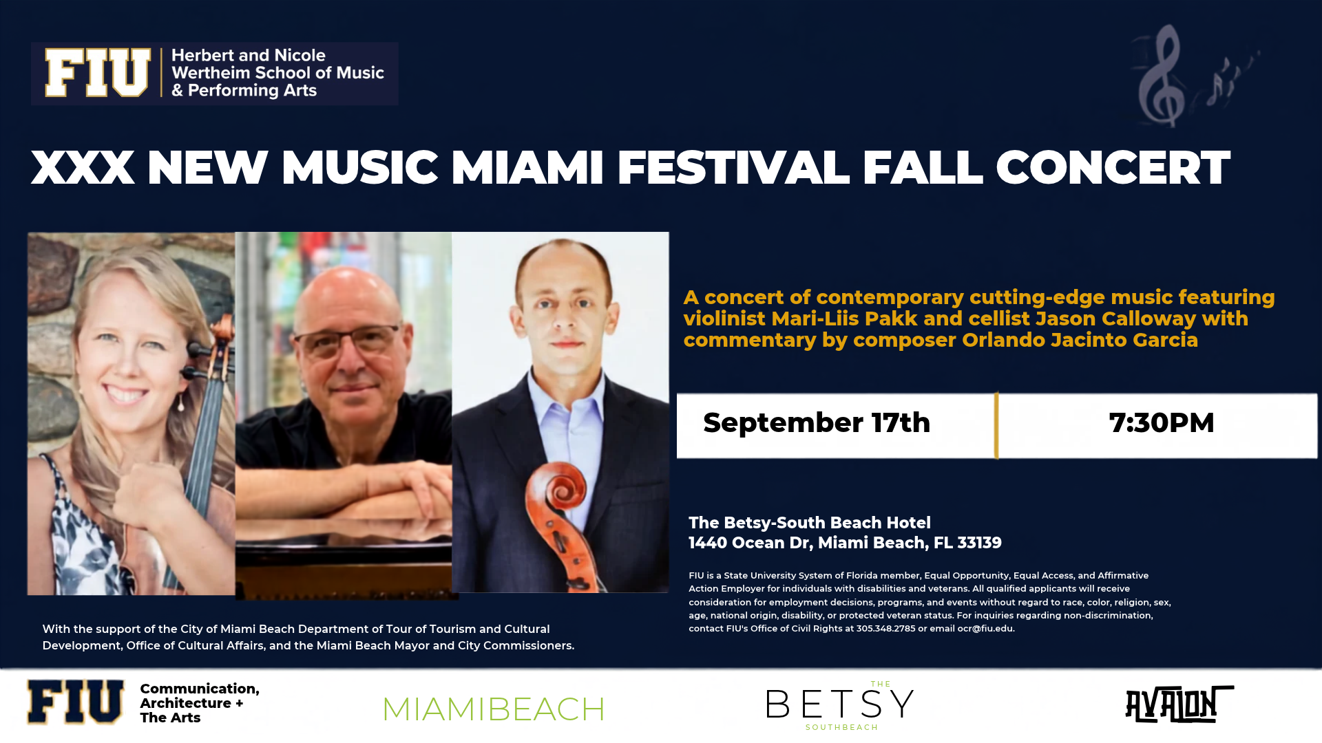 event flyer of music concert