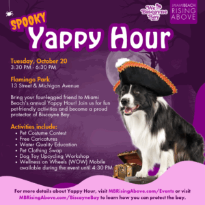 Yappy Hour event. Tuesday, October 20 from 3:30 pm- 6:30 pm