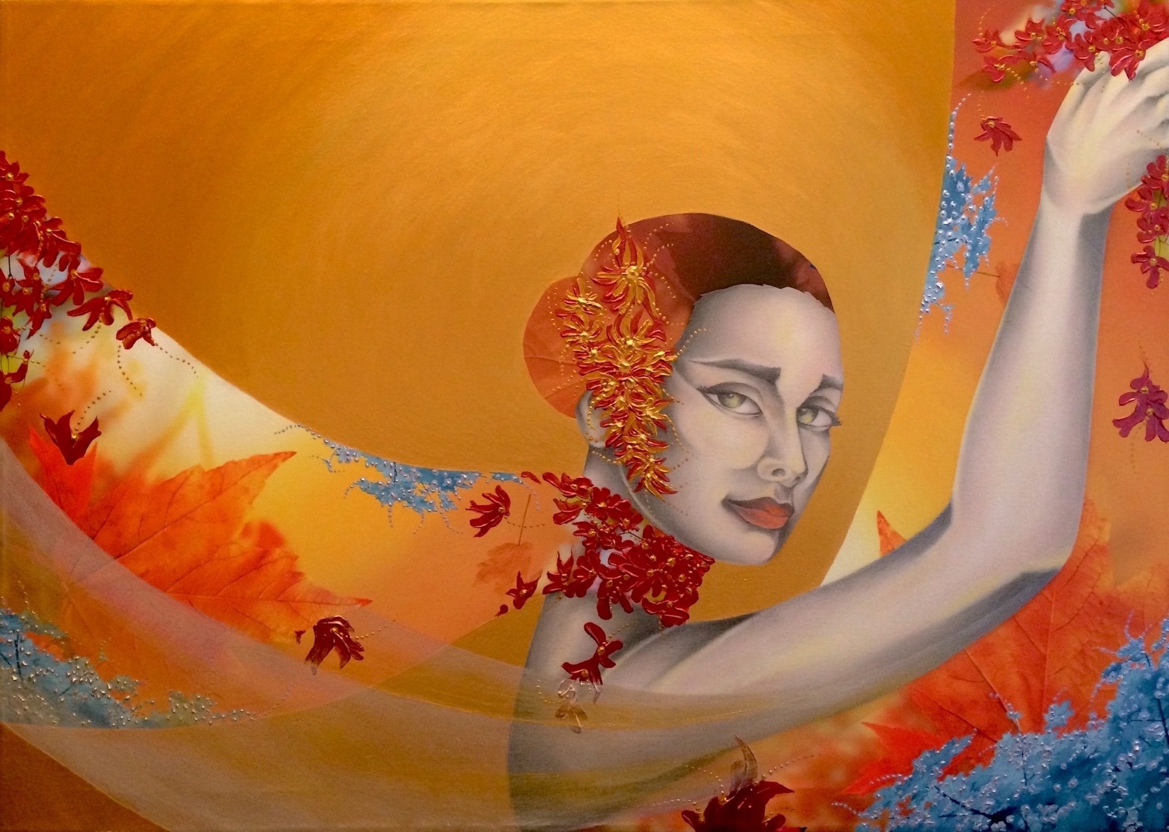 art deco image of a woman